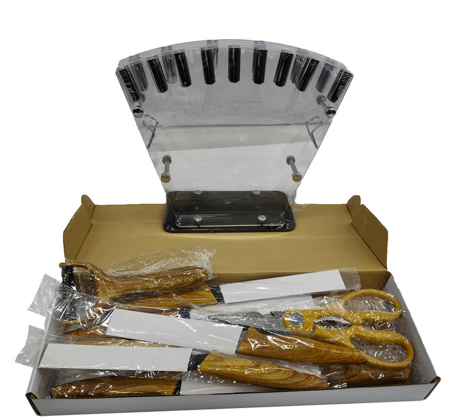 黑鑽不鏽鋼17件刀具組 1246g, 1組, 廚師刀 + 吐司刀 + 切片刀 + 萬用刀 + 起司刀 + 拔蕾刀 + 6把牛排刀 + 水果刀 + 多功能剪刀 + 削皮器 + 磨刀器 + 刀具置物架