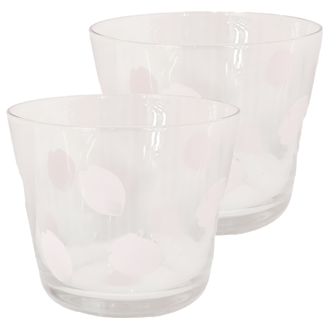 TOMI GLASS 富哨子 變色自由杯 2件組(220ml) 江戶玻璃, 吉野櫻花雨, 1組