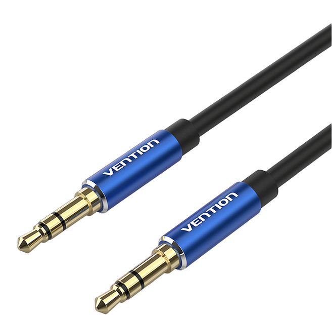 VEnTIOn 威迅 BAW系列 3.5mm 公對公音頻線 Hi-Fi & Car AUX Cable 鋁合金外殼 TPE護套, BAWLF, 藍色, 1條