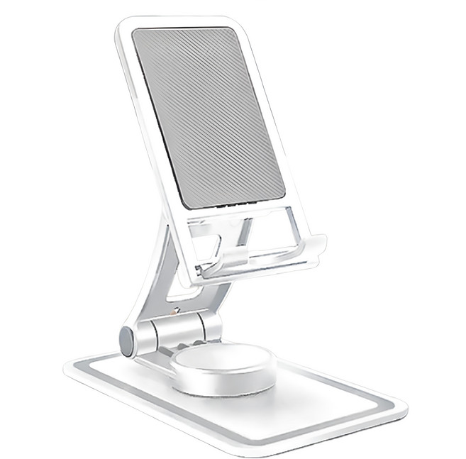旋轉折疊桌面手機支架 Y683 14 x 8cm 79g, 酷炫白, 5個
