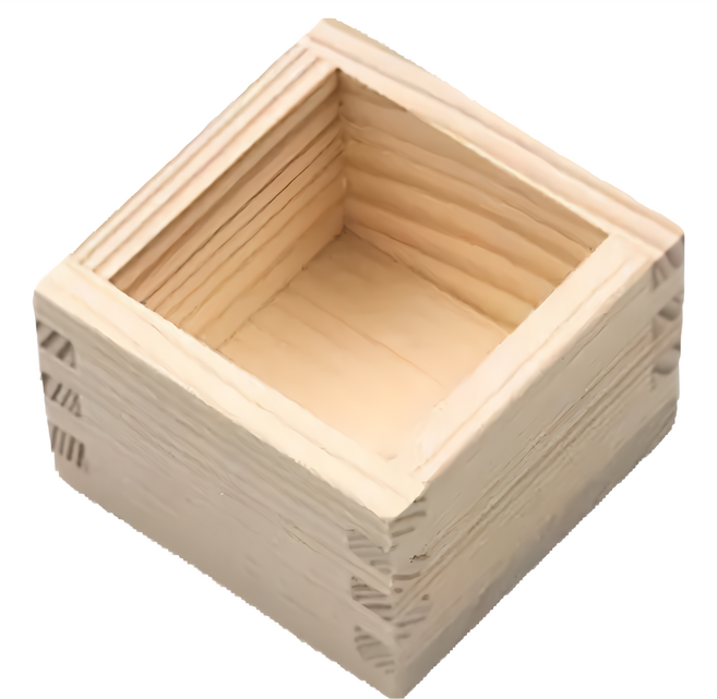 Hesii 方形清酒杯, 1個, 木色