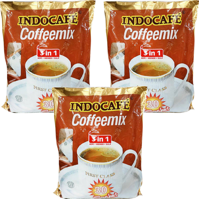 INDOCAFE 迎樂 COFFEE MIX 3合1咖啡, 20g, 30包, 3袋