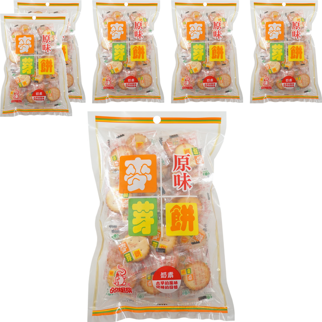 品味食族 原味麥芽餅, 220g, 6袋