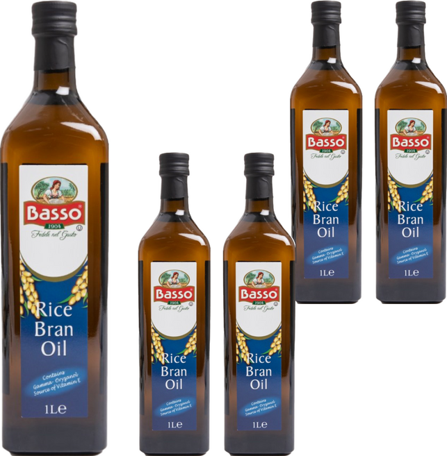 Basso 巴碩 義大利巴碩 玄米油, 1L, 5瓶