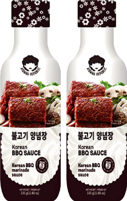 AJUMMA REPUBLIC 阿珠嬤 韓式醃烤肉醬, 335g, 2瓶
