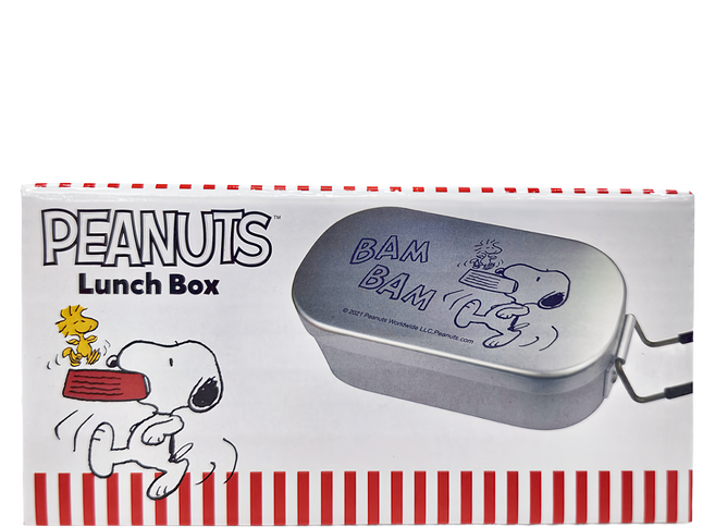 PEANUTS 史努比 輕量型戶外煮飯盒 15x 8 x 5cm 500ml, 1個, 銀色