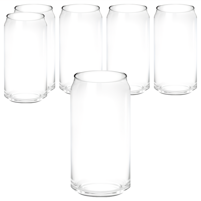Ocean Glass 鋁罐造型玻璃杯 103 x 58mm 210ml, 透明色, 6個