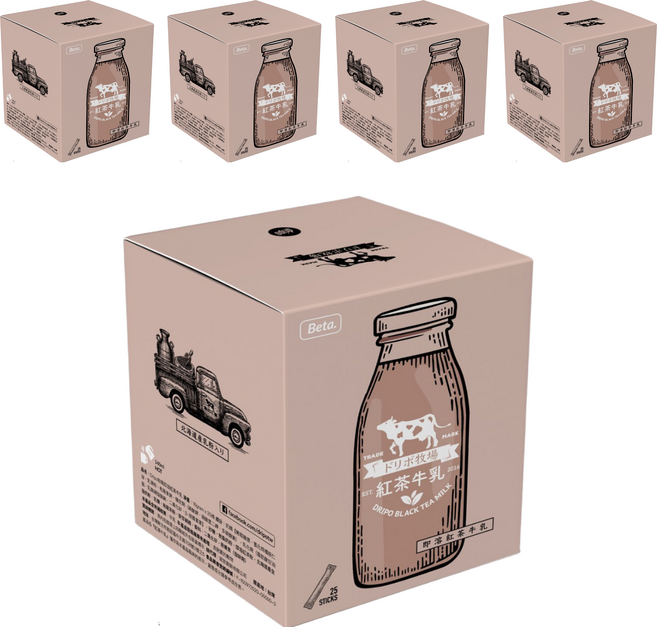 dripo ドリポ牧場紅茶 牛乳即溶飲品, 16g, 25包, 5盒