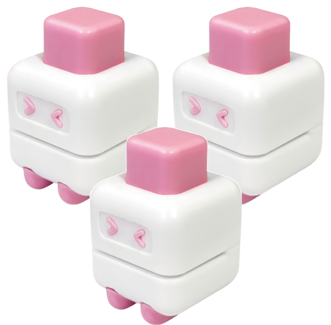 小麥購物 可愛迷你打孔器 E169 粉紅色 19g, 方形, 3個