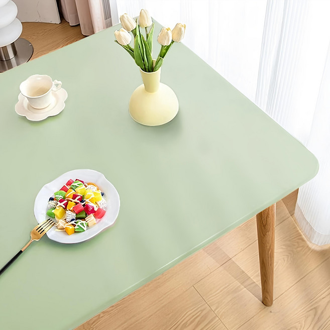 小羊皮防髒汙免洗桌布套, 150 x 90cm, 草木綠, 1個