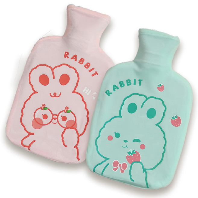 超可愛絨毛無毒橡膠冷熱水袋 款式隨機, 1個