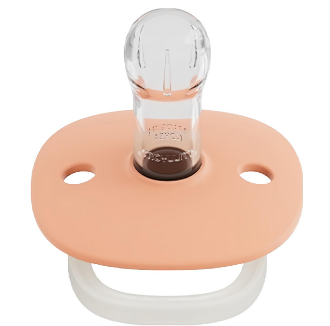 MOYUUM 韓國 母乳實感辛奇奶嘴, 粉橘色, 6個月以下, 1個