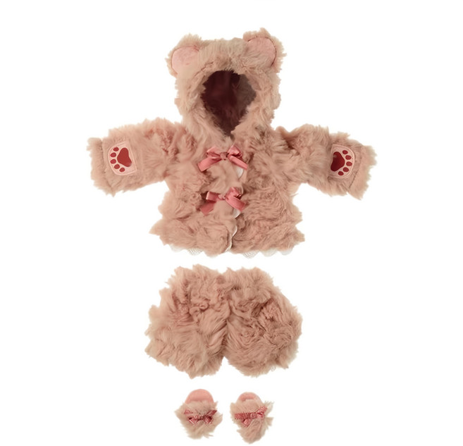 TAKARA TOMY Licca 莉卡娃娃 毛絨熊熊睡衣服裝組, 毛絨熊熊, 1組