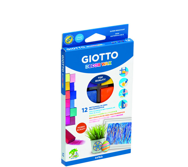 GIOTTO 兒童蜜蠟磚, 12色, 1盒