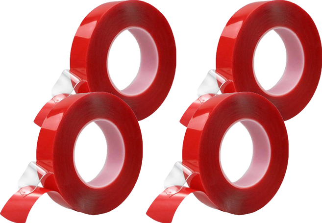 日本嚴選 透明雙面無痕強力膠條 加寬款, 4捲