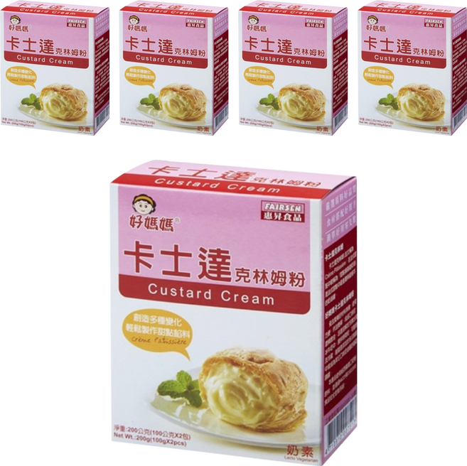 FAIRSEN 惠昇食品 好媽媽 卡士達克林姆粉, 200g, 5盒