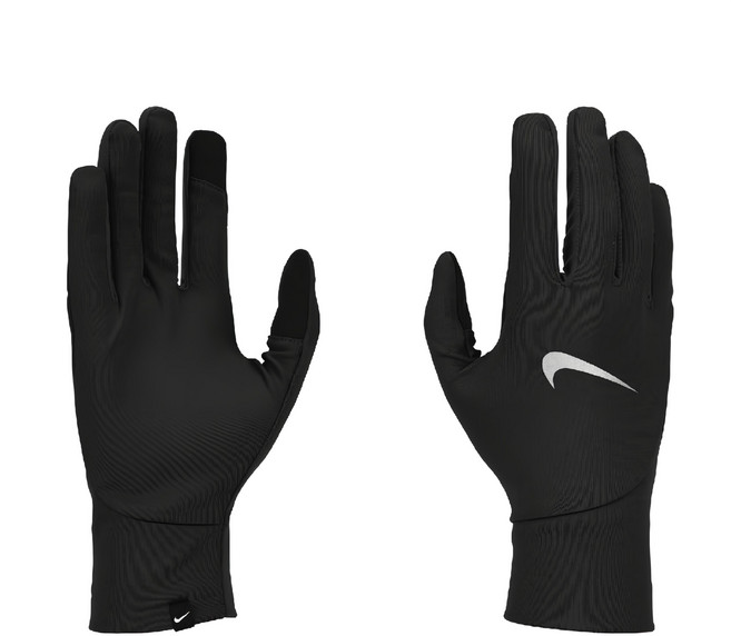 NIKE 耐吉 W PACER LIGHTWEIGHT 觸控慢跑手套, 黑色, 1雙