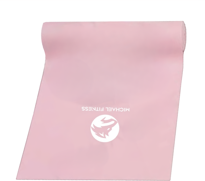 MICHAEL FITNESS 麥克健身 乳膠瑜珈拉力帶, 粉色, 2條