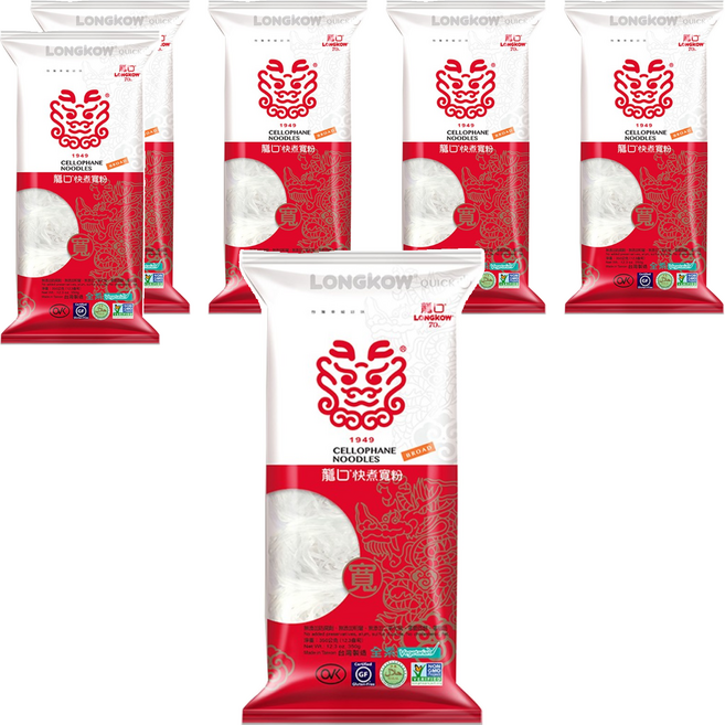 龍口 寬粉 快煮型 復刻版, 350g, 6包