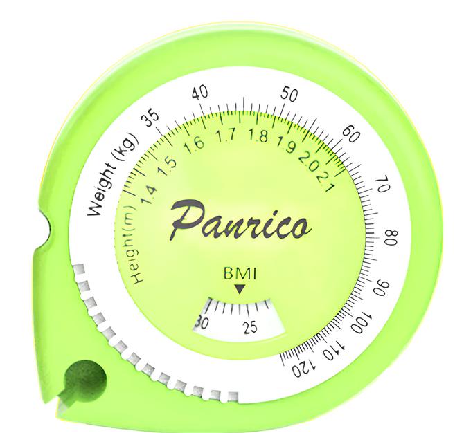 PANRICO 百利世 BMI健康捲尺 1.5m x 8mm 雙面尺標 男女適用 分色尺帶, 1個
