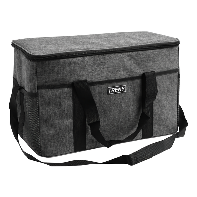 TRENY 北境保冷溫提袋 高週波內裏不漏水 超厚保溫層 保冰溫效果約 8 ~ 10小時, 灰色, 30L