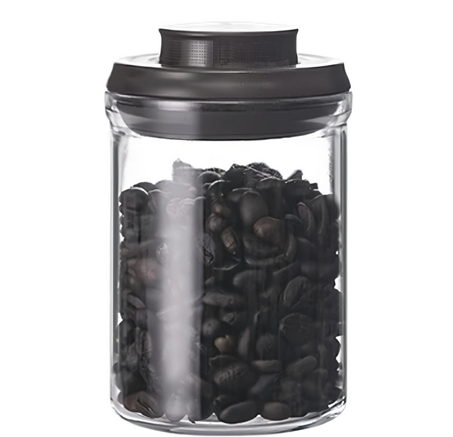 德利生活 密封玻璃咖啡罐 耐熱玻璃 350ml, 1個
