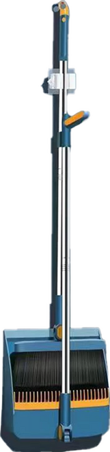 德利生活 北歐可站立掃把畚箕組 直立收納 節省空間, 孔雀藍, 1套