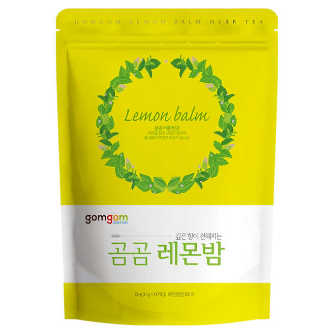 gomgom 檸檬香蜂草茶 1.5g x 100包 德國產, 1袋