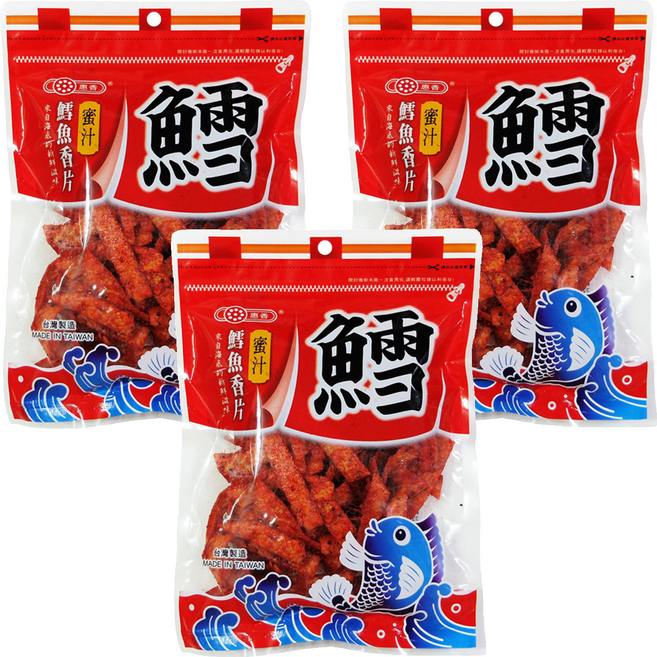 惠香 鱈魚風味蜜汁香片, 230g, 3包
