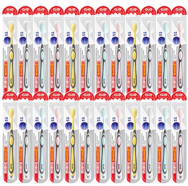 CLIO Clean Dentimate第2代極細毛牙刷, 混和顏色, 24支, 1組