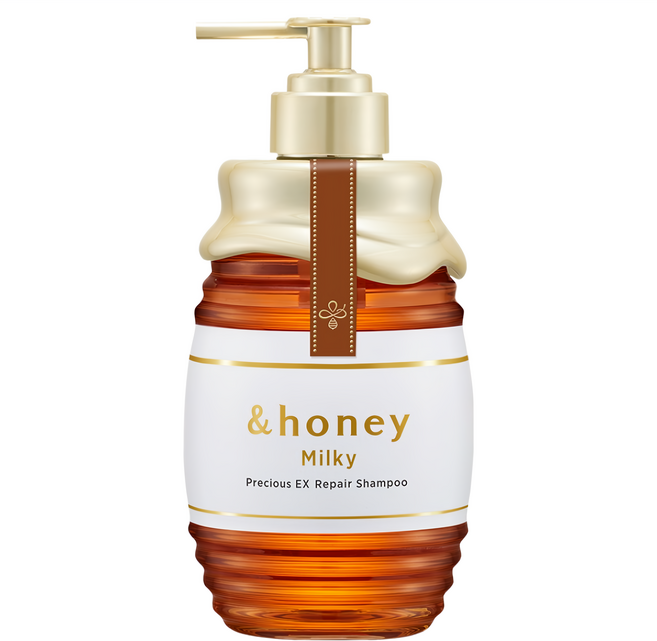 &honey milky 蜂蜜頂級滋潤修復洗髮精, 500ml, 1瓶