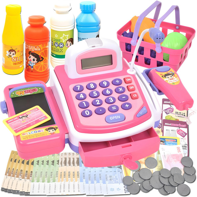Hello Jadoo 哈囉小梅子 超級大麥克風收銀機 購物遊戲組, 1組, 粉紅色