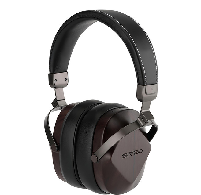 SIVGA Oriole HiFi動圈耳罩式耳機 木紋外殼 可換線設計, 黑色