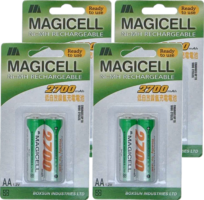 MAGICELL 無敵強 低自放鎳氫充電電池, 2入, 4組
