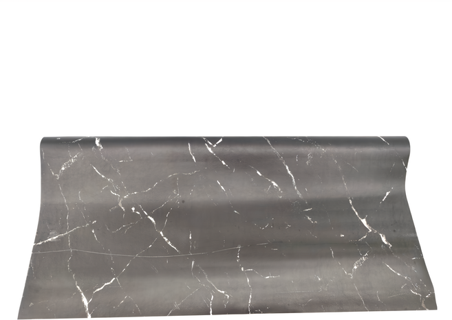 北歐風大理石紋皮革餐桌墊, 140 x 80cm, 黑色, 1個