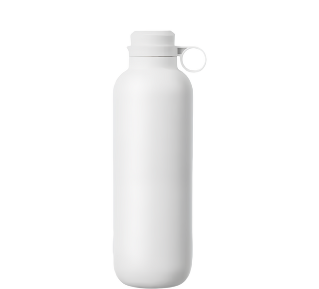 EQURA 一克拉 戶外保溫杯 650ml (含背帶) 316不鏽鋼內膽, 優雅白, 1個