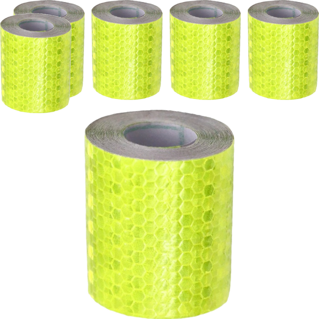 小麥購物 反光條, 6個, 螢光黃