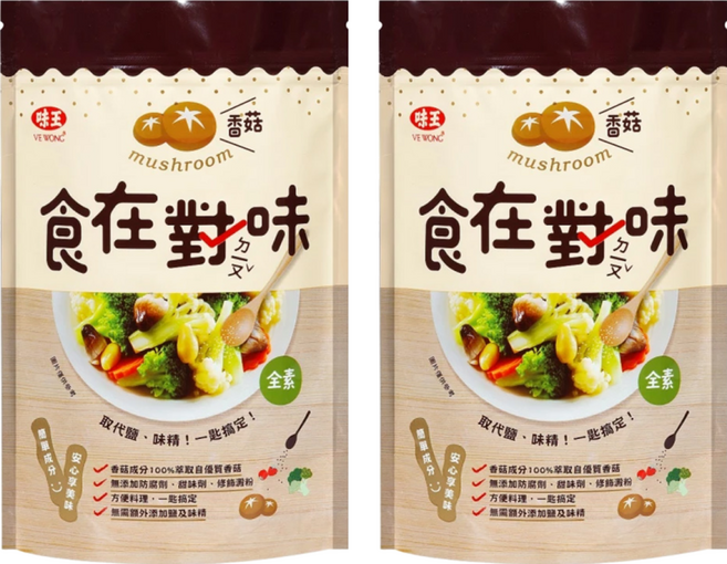 味王 食在對味 香菇風味調味料, 500g, 2包