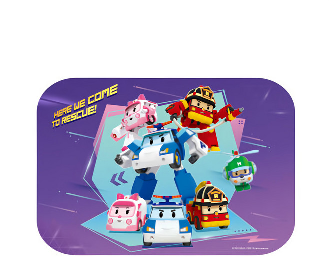 ROBOCAR POLI 波力 救援小英雄車用遮陽簾 磁吸式快速安裝, 救援小隊大集合 紫色, 1個