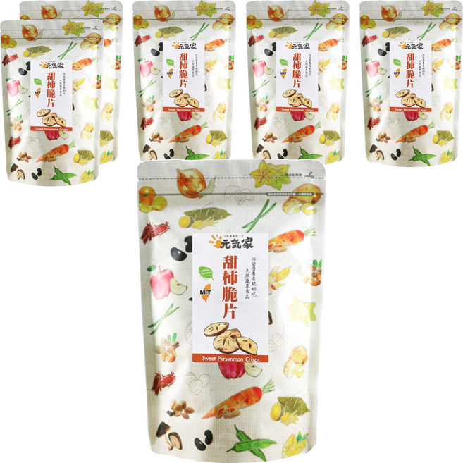 元氣家 甜柿脆片, 100g, 6包
