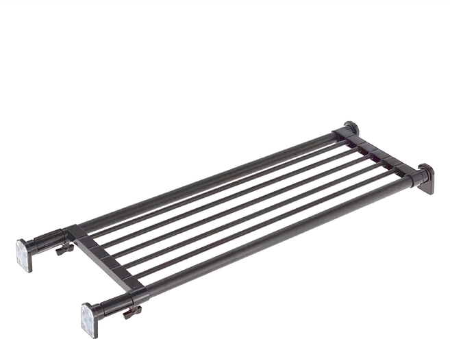 HEIAN SHINDO 平安伸銅 黑桿獨立腳伸縮桿層架 TAI-1B, 黑色, 1個