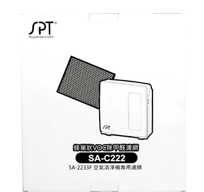 尚朋堂 蜂巢式活性碳除甲醛濾網, SA-C222, 1片