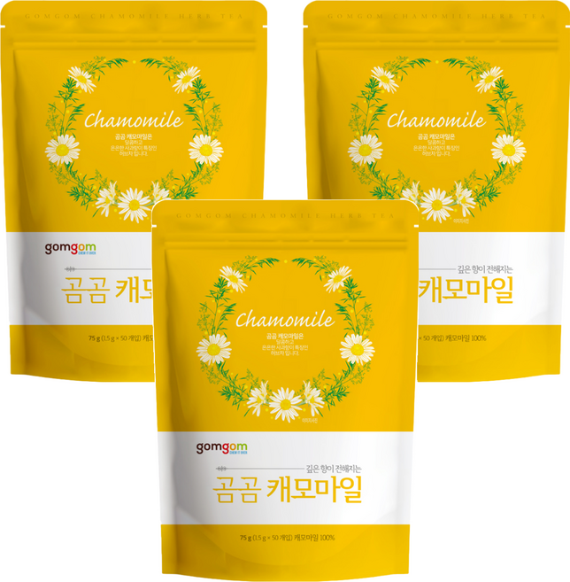 gomgom 洋甘菊茶, 1.5g, 50包, 3袋