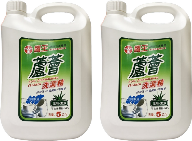 KINGEAGLE 鷹王 蘆薈洗潔精, 5kg, 2桶