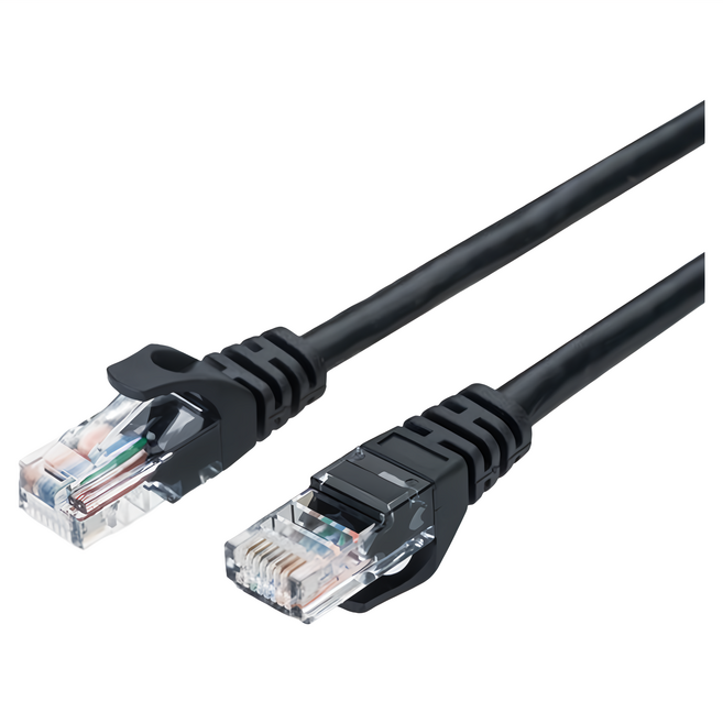 RASTO REC6 超高速 Cat6 傳輸網路線, 5m, 黑色, 1條