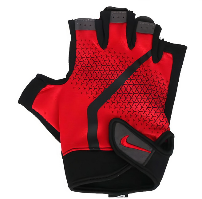 NIKE 耐吉 男款健身訓練手套 N0000004613XL, 紅黑, 1雙