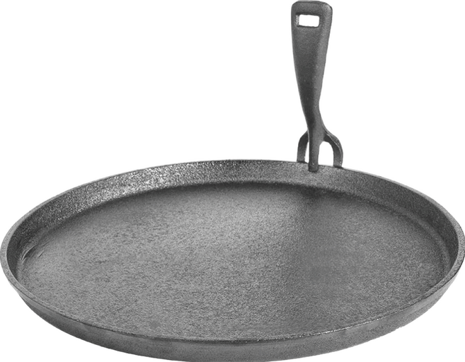 ibili 附柄平底鑄鐵煎烤盤 烤盤26 x 1.7cm 握柄13.5 x 3.7 x 2.5cm 1758g, 26cm, 1個