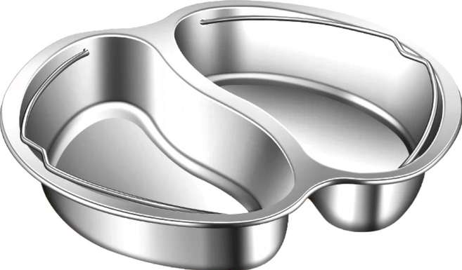 VANYI 不鏽鋼雙格手提蒸盤 外徑21.7cm 鴛鴦雙格/22cm 250g 電鍋內層內徑21.7cm內適用, 20cm, 1個