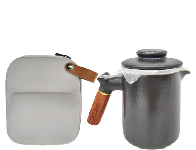 輕便旅行茶具組 CAKN0151BK, 黑色, 1組
