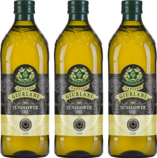 GIURLANI 喬凡尼 葵花油 義大利原裝進口, 1L, 3瓶